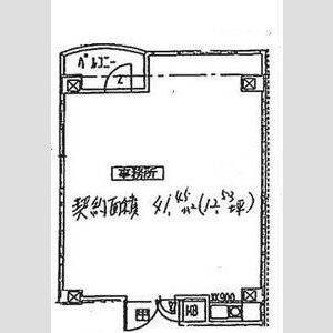 大阪市中央区大手通１丁目の店舗事務所の間取り