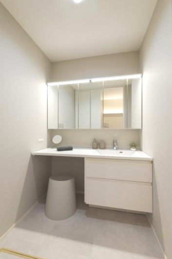 nattokuリノベ富士市宮島モデルハウスの独立洗面台