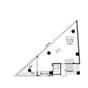 大阪市西区江戸堀１丁目の店舗事務所の区画図