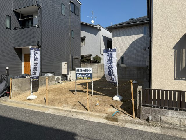 堺市東区野尻町新築戸建ての外観パース|現地写真