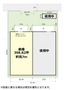 長生郡長生村一松丁の倉庫の間取り