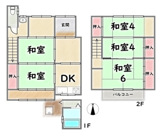 【間取り】 | 右京区太秦安井北御所町
