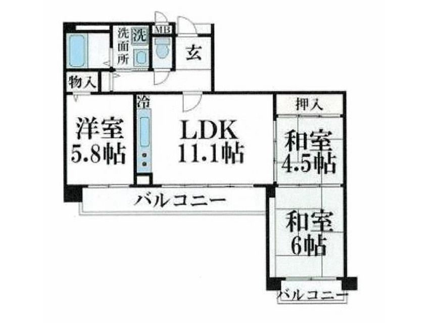 クリーンピア西二階町の間取り