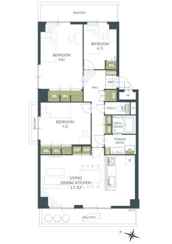 【間取り】ルネ枚方 