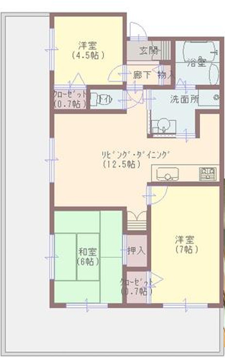 プレステージ姫路坂田町の間取り