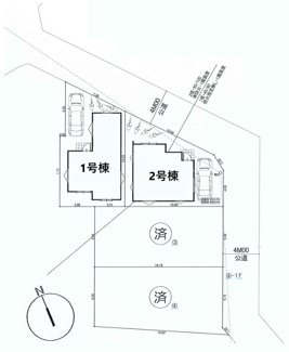 【区画図】 | 【仲介手数料無料！！】府中市四谷2丁目　新築戸建て（全4棟）2号棟　4390万円