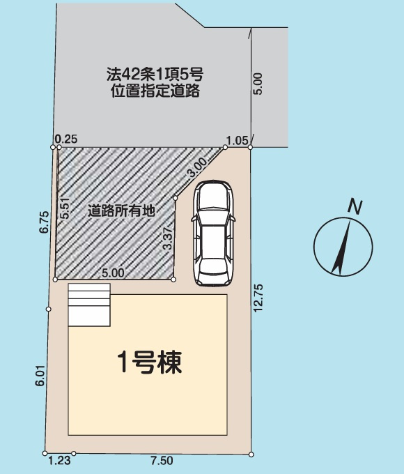 仲介手数料無料　LiveleGarden.S　東村山秋津町　全１棟の区画図