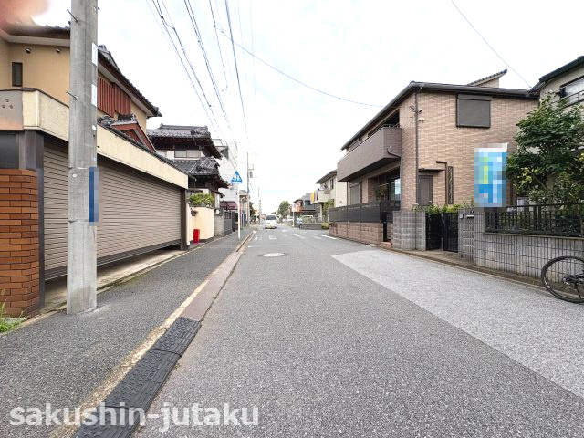 八千代台北17丁目　中古戸建の前面道路含む現地写真|北東側7.5ｍ公道面