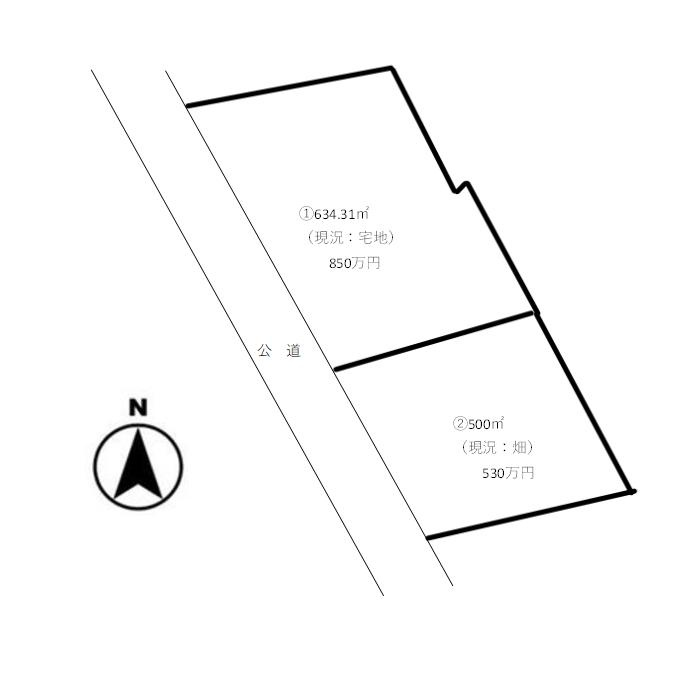 熊谷市中奈良　売地②の土地図