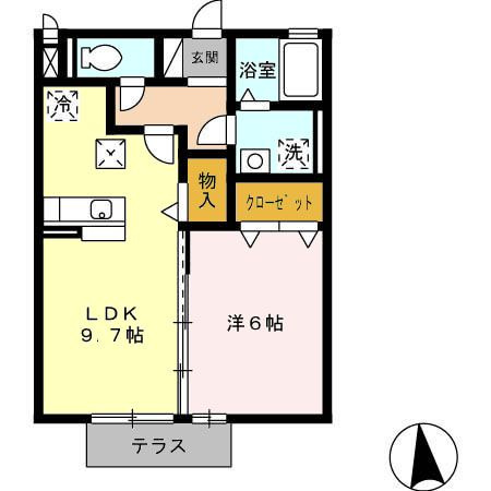 エマーブルⅢ　B棟 の間取り|使い勝手の良い間取りです♪