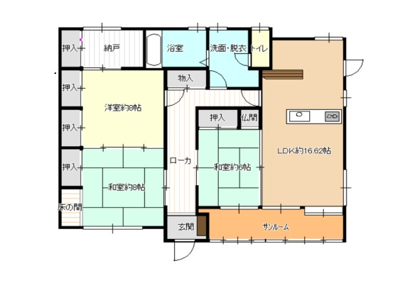 【中古戸建】伊勢崎市境下武士の間取り|■間取り