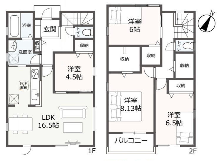 リーブルガーデン緑区大高町折戸　全3棟　新築戸建の間取り