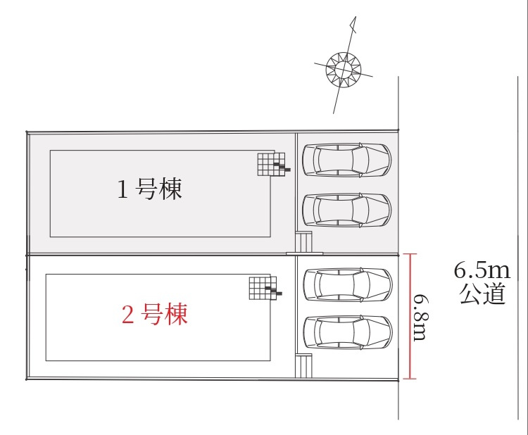 Terrechez名古屋市緑区神の倉2期　全2棟　新築戸建の区画図