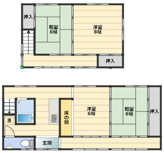 【間取り】 | 伊賀市東高倉中古戸建　2戸バルク　