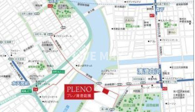【地図】プレノ清澄庭園 