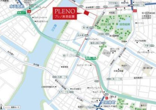 【地図】プレノ清澄庭園 
