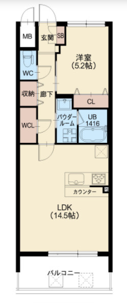 スプランディッド福島WESTの間取り