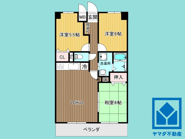 丹波橋日光ハイツの間取り