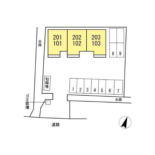 シャトーアサヒⅦの駐車場