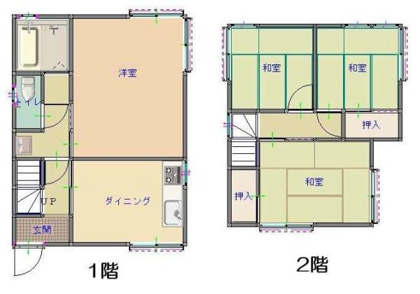 岩出市山崎　中古戸建の間取り