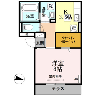 【間取り】 | リュミエール | 1Room