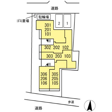 (仮)D-ROOM春江町の区画図