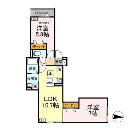 (仮)D-ROOM春江町の玄関