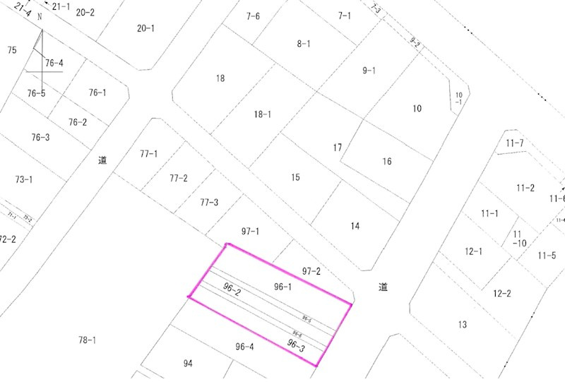 豊田市山之手リース地の地図