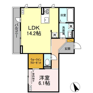 【間取り】 | D's LIEN (ディ-ズリアン)F