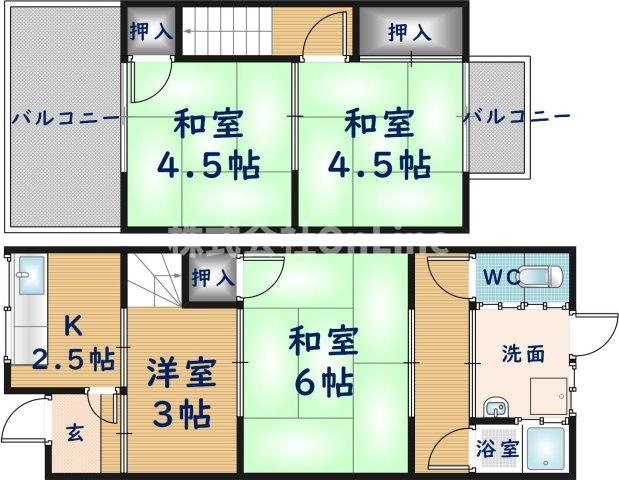 【間取り】 | 宮町2丁目テラスハウス