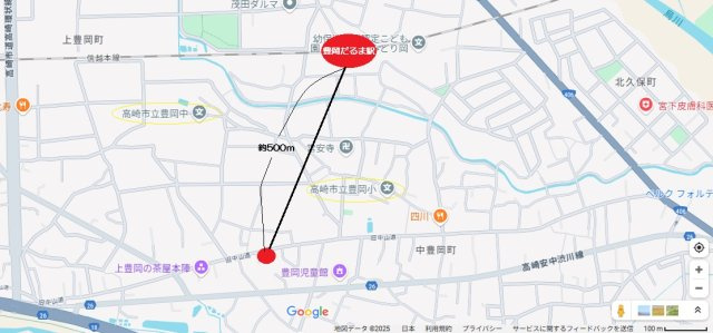 高崎市上豊岡町売地の周辺|2027年3月開業予定の豊岡だるま駅まで約500ｍです。