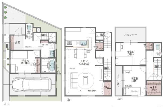【間取り】 | 東山田３丁目　新築戸建 | 3LDK/118.04㎡（約35.70坪）
