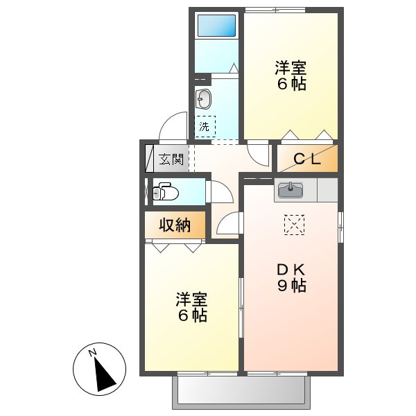 サンセール連島Ａの間取り