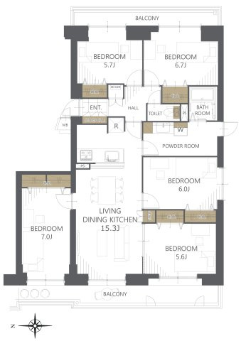 【間取り】イトーピア星置中央弐番館 