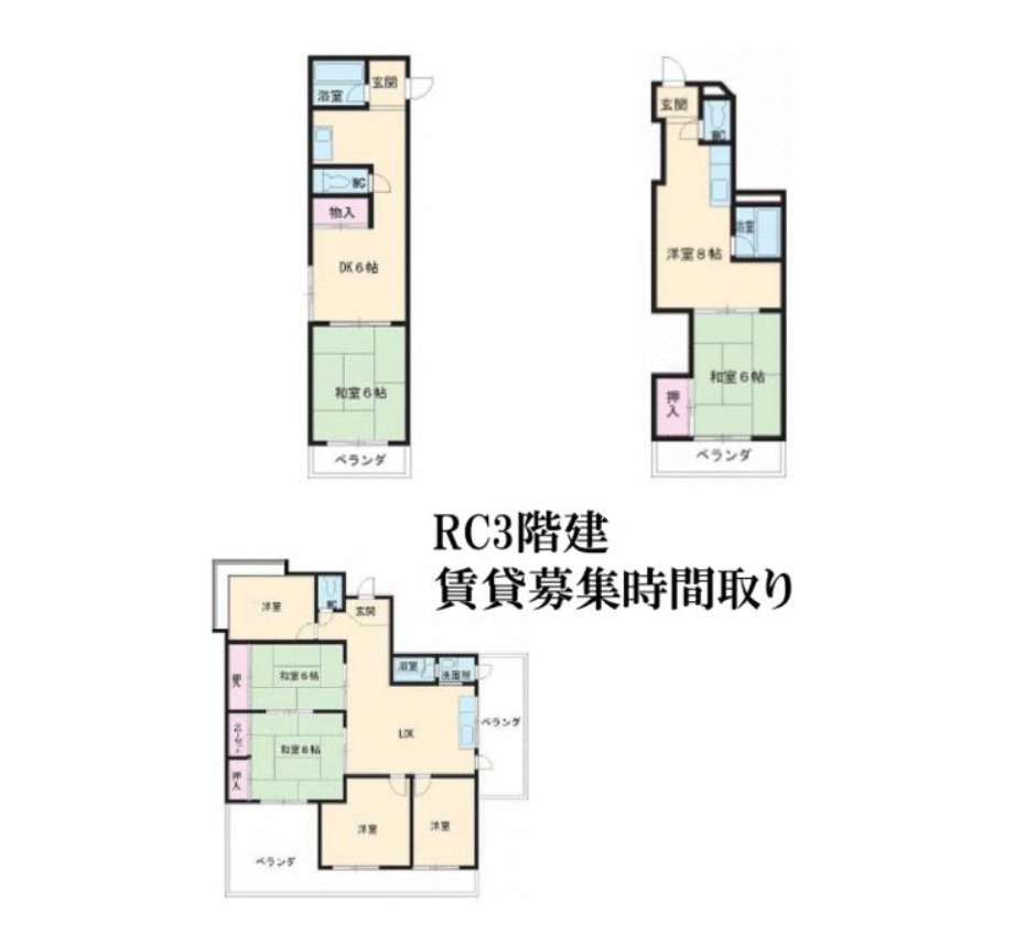 名古屋市中川区かの里１丁目　収益マンションの間取り