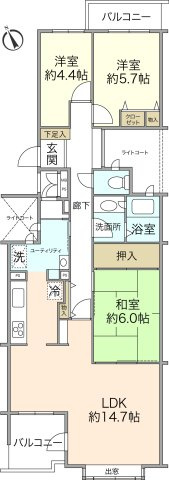エステ・シティ湘南六浦4号棟～ペットと暮らせる3LDKタイプ～の画像