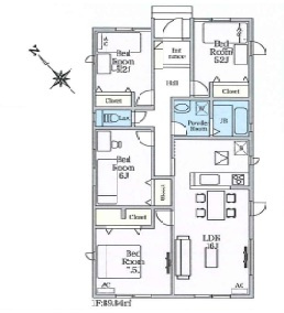 西尾一色町千間24-1期　新築分譲住宅　全3棟　1号棟