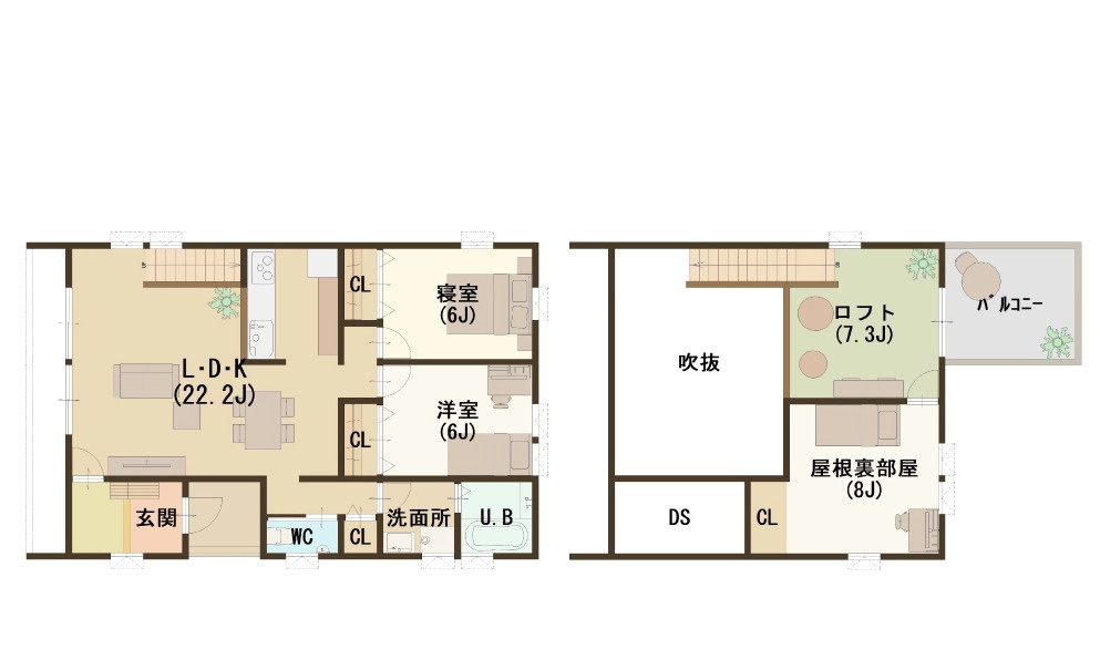 西の土居町2丁目　中古戸建（新築未入居）の間取り