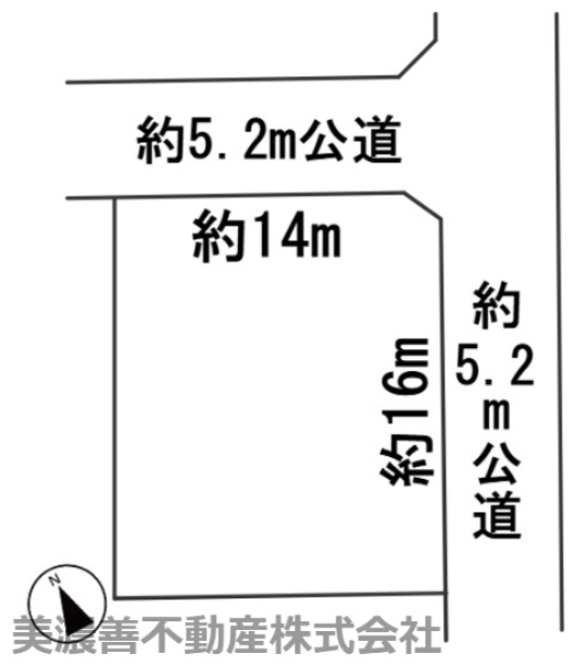 ６５１７６　岐阜市諏訪山３丁目土地の区画図