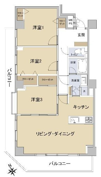 グランハウス千歳船橋の間取り