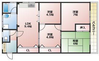 【間取り】 | 三陽南マンション