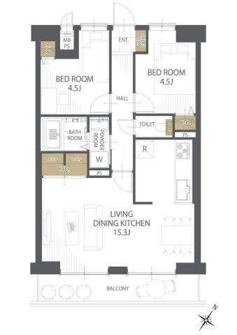 【間取り】ライオンズマンション鶴見花月園前 