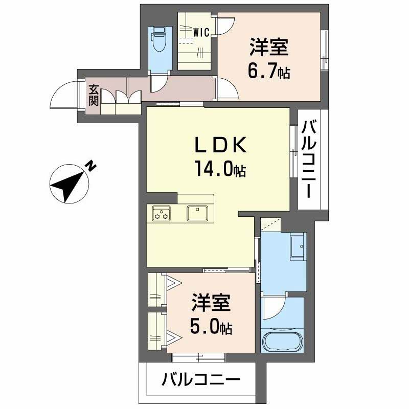サウザンド和泉府中の間取り