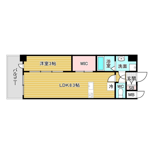 MAXIV CROS 江坂の間取り