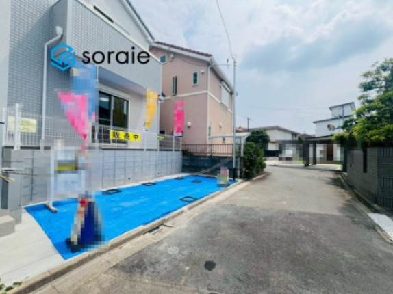 川越志多町R６-A　パステルガーデン　新築戸建の前面道路含む現地写真