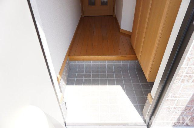 熊本市北区楡木３丁目のアパートの玄関