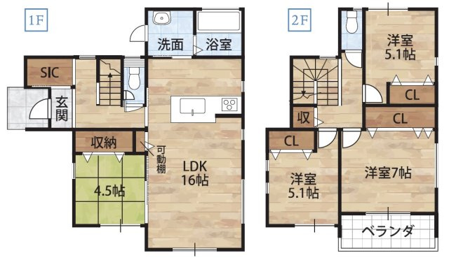備前・新築戸建の間取り