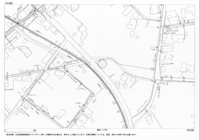 見附市本明町　売土地の地図