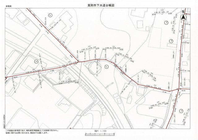見附市本明町　売土地の地図