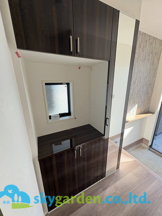 藤沢市湘南台4丁目4期　新築戸建　全2棟1号棟の玄関|シンプルで使いやすい玄関です